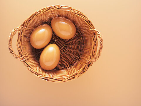 Brown Eggs in Basket