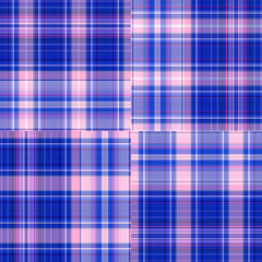 Nautical gingham in coastal beach house check fabric tile. Seamless red blue white sailor flannel textile tartan repeat swatch.