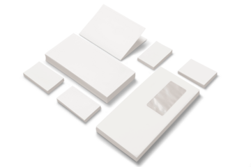 White blank envelopes Business card folder