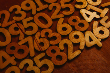 Background of numbers. from zero to nine. Numbers texture. Finance data concept. Mathematic....