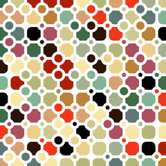 Naklejka na ściany i meble Color checkered squares background abstract illustration
