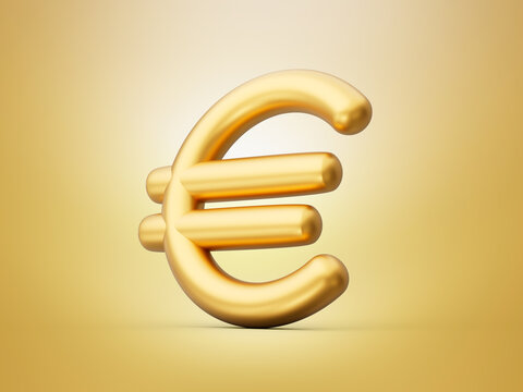 Euro sign. 3d euro symbol. 3d illustration