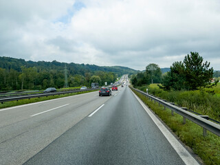The Autobahn between Germany and Austria.