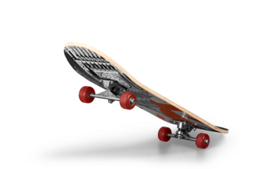Modern sport skateboard deck with wheels