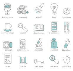 Simple Set of Engineering Related Vector Line Icons. Contains such Icons as Manufacturing, Engineer, Production, Settings