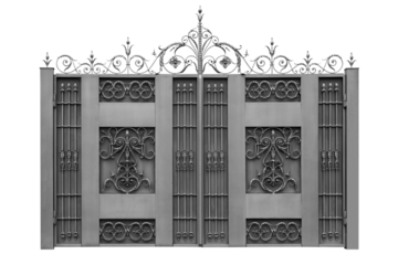 Elegant wrought iron gates.