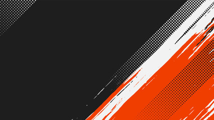 Grunge abstract background with halftone and paint brush effect texture  © fajarnuxs
