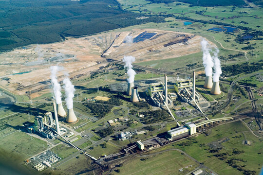 Brown Coal Power Station, Aerial, Australia