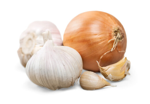 Fresh spice onion and Garlic vegetable Cloves