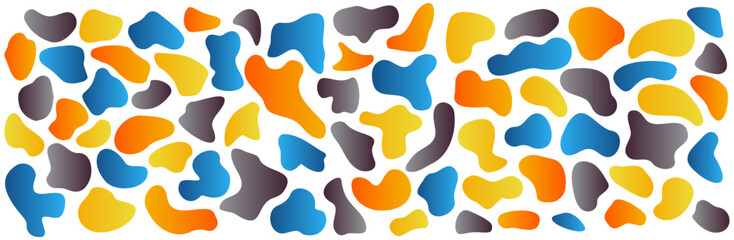 Set of modern graphic elements. Abstract blotch shape. Liquid shape elements.  Abstract liquid shapes. Vector illustration