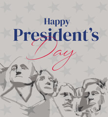 President's Day Background Design. Banner, Poster, Greeting Card. Vector Illustration