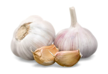 Garlic isolated on white background