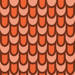 Retro Warm pattern in vintage style of the 60s and 70s. Vector illustration
