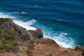 cliff on the north coast of Tenerife Island. Canary Islands, Spain.