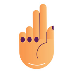 Isolated colored hand gesture icon Vector