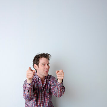 Man Pointing at Camera