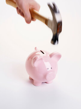 Piggy Bank and Hammer