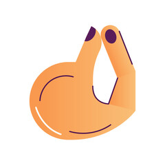 Isolated colored hand gesture icon Vector