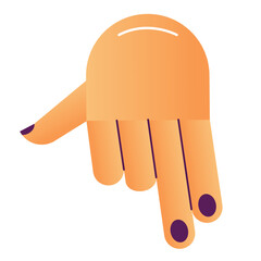 Isolated colored hand gesture icon Vector