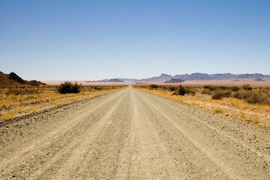 Gravel Road through Desert, Namibia