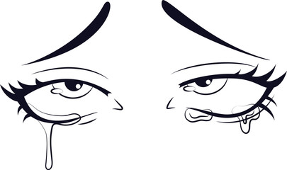 Anime eyes, anime girl eyes, anime style eyes PNG