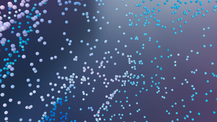 Colorful 3d particles abstract background