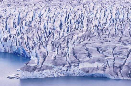 Aerial View of Uppsala Glacier, Lake Argentina, Patagonia, Argentina - Powered by Adobe