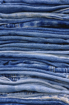 Stack of Old Jeans