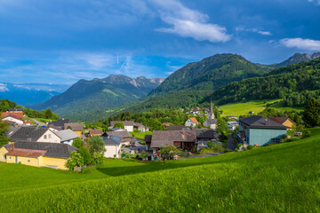 Village of Gurtis, Walgau, Vorarlberg, Austria