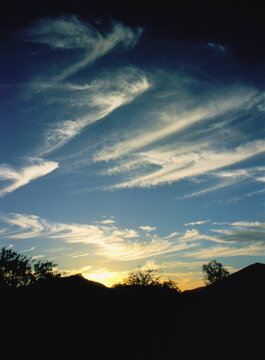 Clouds in Sky at Sunset, Northern Cape, South Africa