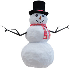 Snowman 3D render.