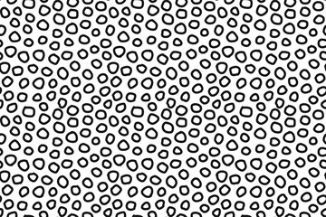 Polka dot vector seamless hand drawn pattern.