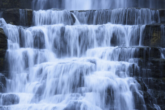 Waterfalls, Chittenango Falls State Park, Madison County, Cazenovia, New York, USA