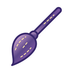 Isolated colored wooden witch broom icon Vector