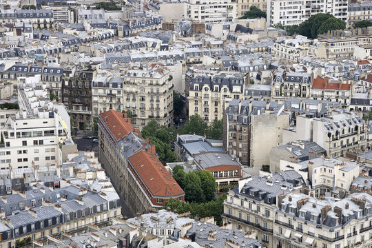 Aerial View of Paris, France