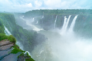 the largest system of waterfalls on Earth Iguazu view from a helicopter