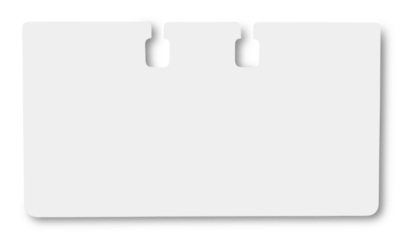 White blank paper tag mockup