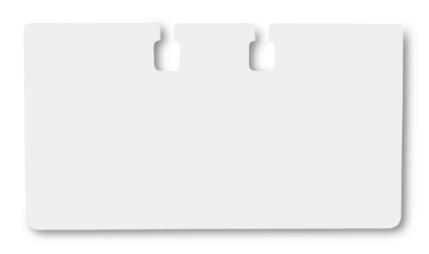 White blank paper tag mockup