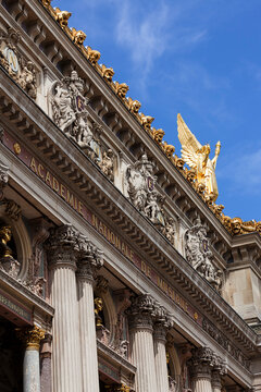 Frieze and Cornice, Palais Garnier, 9th Arrondissement, Paris, Ile-de-France, France
