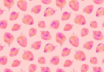 Cartoon summer fruit seamless strawberry pattern for wrapping paper and kids clothes print and fabrics