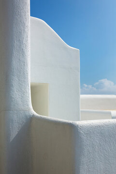 Whitewashed Walls of Building, Oia, Santorini, Cyclades, Greek Islands, Greece