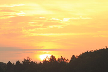 Sunset in Kiel Canal Germany