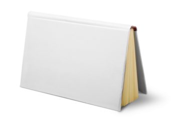 Blank book isolated on white background. Closeup