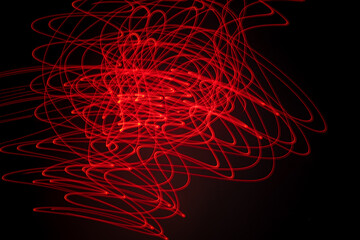 light painting on the dark background