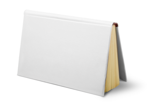 Blank book isolated on white background. Closeup