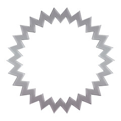 Silver Metal Decorative Line Art Star	