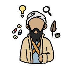 Muslim Scientists Illustrations