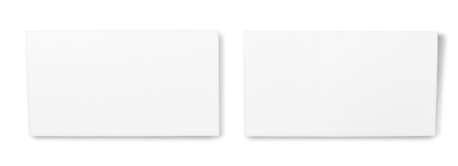 Collection of blank white paper card