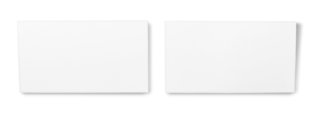 Collection of blank white paper card