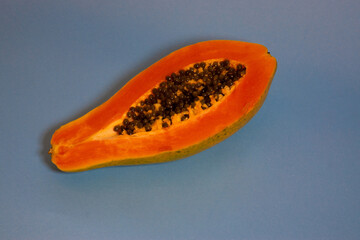 Juicy papaya in close proximity